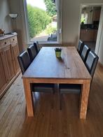Eetkamer in teak (tafel + stoelen + dressoir), Ophalen, Gebruikt, 4 tot 6 stoelen