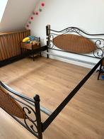Lit 160x200 a vendre, Huis en Inrichting, Slaapkamer | Bedden, Ophalen, Bruin, Tweepersoons, 200 cm
