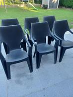 6 chaises de jardin + (table 10 pers), Tuin en Terras, Tuinstoelen, Ophalen, Gebruikt, Plastic