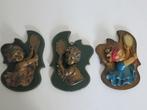 3 antieke vintage wandplaque muurornament De A.L.M., Antiek en Kunst, Antiek | Woonaccessoires, Ophalen of Verzenden