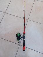 Canne à pêche télescopique neuve 1m80 +moulinet neuf avec fi, Sports nautiques & Bateaux, Enlèvement ou Envoi, Neuf, Moulinet