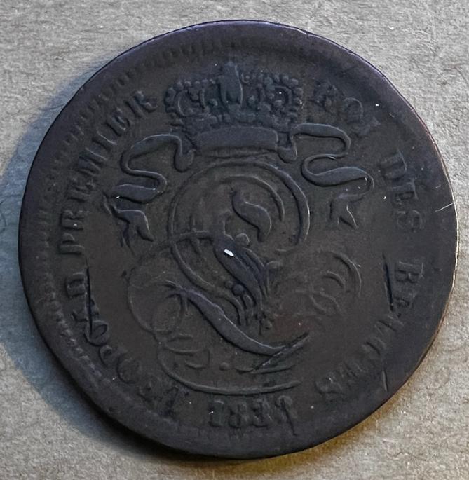 Koning Leopold 1 een 2 centiem uit 1833, Postzegels en Munten, Munten | België, Ophalen of Verzenden