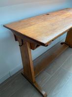 Oude houten schoolbank / lessenaar, Antiek en Kunst, Ophalen