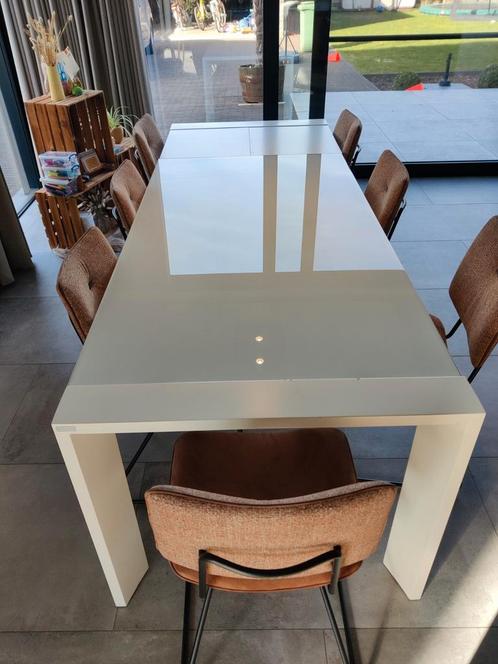 Xooon eettafel, 190x90 , verlengbaar tot 240x90. Goede staat, Huis en Inrichting, Tafels | Eettafels, Zo goed als nieuw, Glas