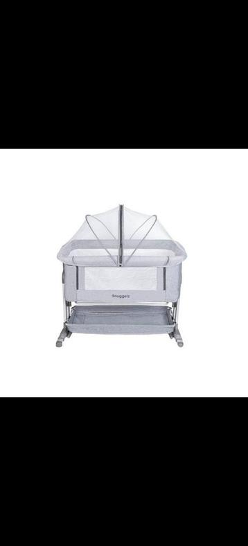 Snuggelz - Baby wieg & co-sleeper grijs met muggennet  beschikbaar voor biedingen