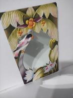Ancien miroir vintage 90s cadre bois sculpté oiseaux (...), Rectangulaire, Moins de 50 cm, Utilisé, Enlèvement ou Envoi