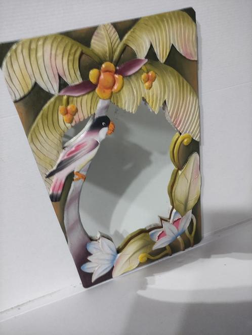 Ancien miroir vintage 90s cadre bois sculpté oiseaux (...), Maison & Meubles, Accessoires pour la Maison | Miroirs, Utilisé, Moins de 50 cm