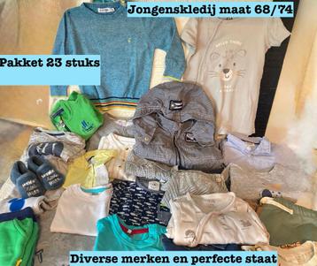 Pakket baby kleding"jongen" - 23 stuks- maat 68-merkkledij beschikbaar voor biedingen