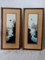 Paar Japanse aquarellen Taisho periode 1912/26 36/17cm, Antiek en Kunst, Kunst | Schilderijen | Klassiek, Ophalen of Verzenden