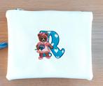 Toilettas met teddybeer en letter R, Handtassen en Accessoires, Ophalen of Verzenden, Nieuw, Wit, Jongen of Meisje