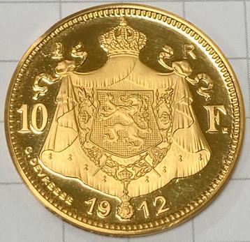 Goud 10 fr 1912 , Albert 1 , Belgie beschikbaar voor biedingen