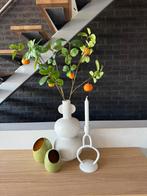 Witte decoratieve vaas H40cm, Ophalen