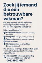 Op zoek naar een ervaren vakman voor al uw werken?
