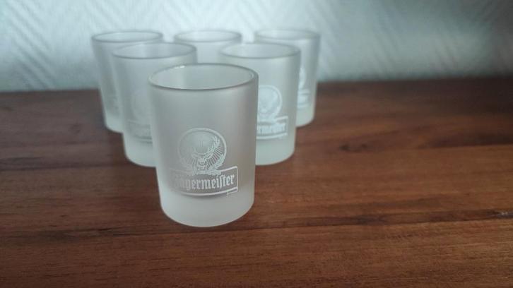 Verres à liqueur Jägermeister, verres à liqueur 6 pièces, Collections, Verres & Petits Verres, Comme neuf, Enlèvement ou Envoi