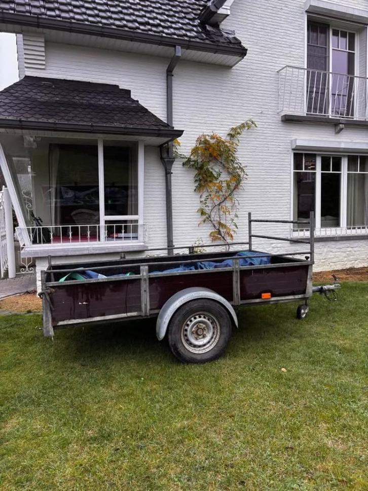 Saris Aanhangwagen 2.5m – Hoogrek – Enkelas – Niet-geremd, Auto diversen, Aanhangers en Bagagewagens, Gebruikt, Ophalen of Verzenden