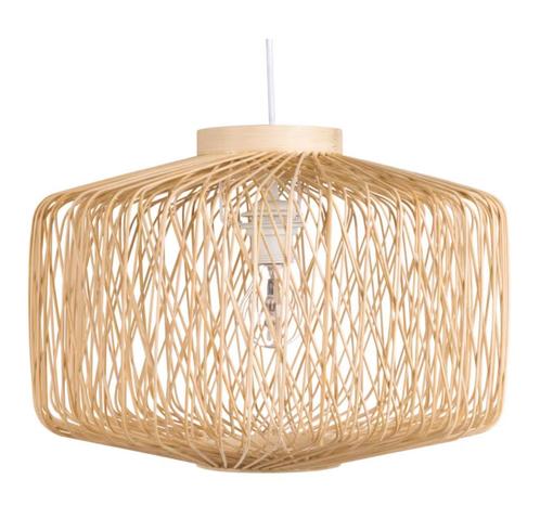 Hanglamp van bamboe (nieuw), Huis en Inrichting, Lampen | Hanglampen, Nieuw, Minder dan 50 cm, Hout, Ophalen