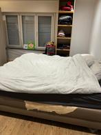 Bed te koop, Huis en Inrichting, Slaapkamer | Bedden, Ophalen, Gebruikt, Bruin, 210 cm