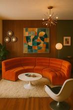 Modular sofa burnt orange 4 pieces space age design