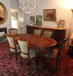 Prachtige Uitschuifbare tafel met 6 Stoelen - JP Ehalt, Louis XVI, 100 tot 150 cm, 150 tot 200 cm, Gebruikt