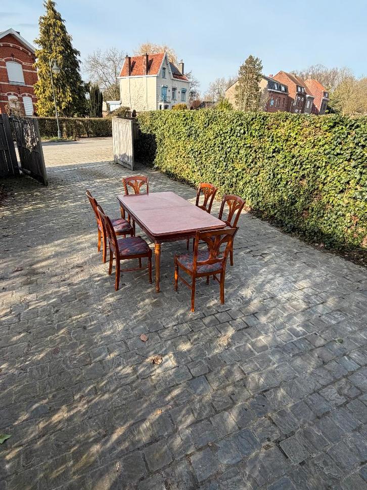 Table à manger extensible en chêne + 6 chaises, Maison & Meubles, Tables | Tables à manger, Utilisé, 50 à 100 cm, 150 à 200 cm