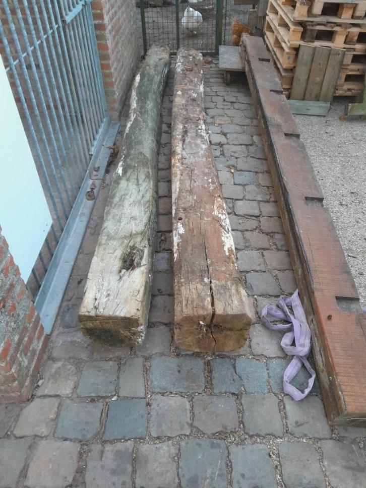 eiken balken, Jardin & Terrasse, Poteaux, Poutres & Planches, Utilisé, Poutres, 250 cm ou plus, Bois dur, Enlèvement