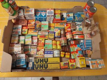 vintage retro miniatuur reclamedoosjes voor kinderwinkeltjes beschikbaar voor biedingen