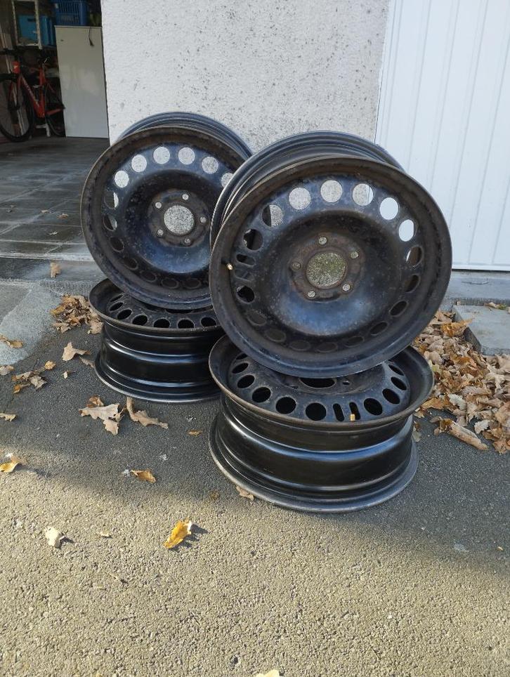 Jantes ACIER, Autos : Pièces & Accessoires, Pneus & Jantes, Jante(s), 4 Saisons, 16 pouces, 215 mm, Véhicule de tourisme, Utilisé