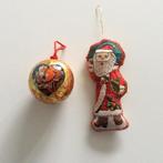 Vintage kerstman + kerstbal, Diversen, Kerst, Ophalen, Zo goed als nieuw