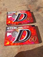 Cassette TDK D60 nieuwstaat (2 stuks), Ophalen of Verzenden, Zo goed als nieuw