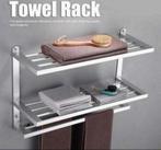 Badkamer Handdoekrek Wandmontage handdoek droog rek Zilver, Ophalen of Verzenden, Nieuw, Overige kleuren, Handdoekenrek