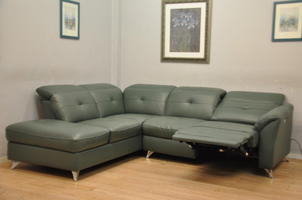 Superbe petit salon CUIR 215x250cm Relax élect. Turquoise, Maison & Meubles, Canapés | Coins salons complets, Utilisé, Cuir, Enlèvement