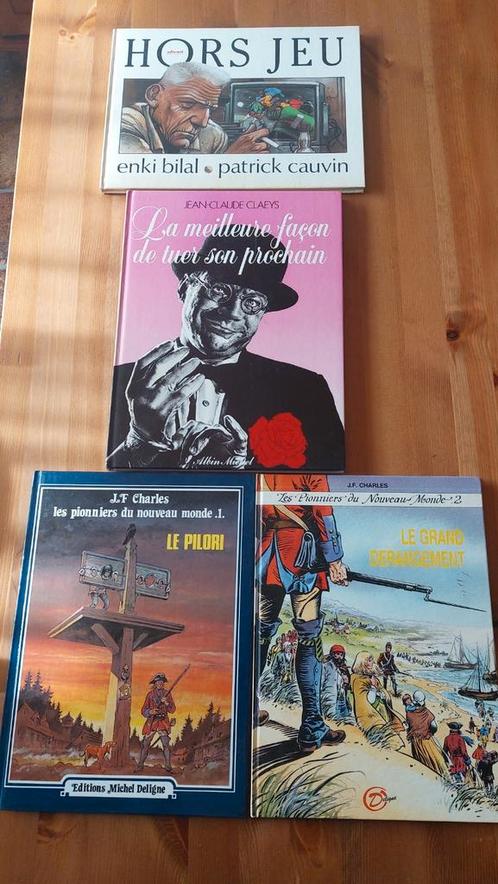 4 BD Francais Années 80 couverture cartonnée Bilal Claeys Ch, Livres, BD, Utilisé, Plusieurs BD, Enlèvement ou Envoi