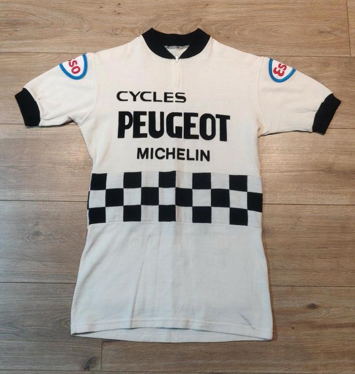 Wielershirt Peugeot Michelin Esso, Sport en Fitness, Wielrennen, Zo goed als nieuw, Ophalen of Verzenden