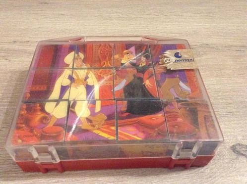 Disney Alladin blokkenpuzzle (12 stuks), Kinderen en Baby's, Speelgoed | Kinderpuzzels, Gebruikt, 2 tot 4 jaar, 10 tot 50 stukjes