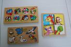 3 houten legpuzzels (klein), Ophalen, Gebruikt, Van hout, Minder dan 10 stukjes