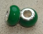 Bedel met groene jade voor bedelarmbanden, Handtassen en Accessoires, Bedels, Verzenden, Edelsteen, Overige merken