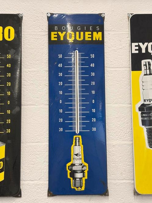EYQUEN thermometer emailbord, Antiek en Kunst, Antiek | Email, Ophalen