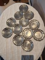 Tinnen glazen onderzetters set (Les Potstainiers Hutois), Antiek en Kunst, Antiek | Tin, Ophalen of Verzenden