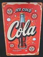 Vintage metalen reclame bord "Coca Cola" Ice Cold NIEUW, Verzenden, Nieuw, Reclamebord