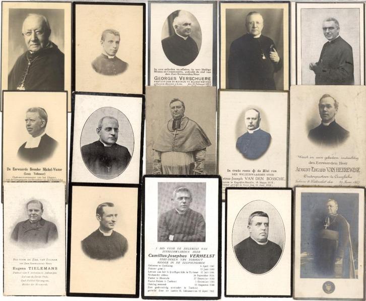 15 Bidprentjes (Pastoors + Priesters), Verzamelen, Bidprentjes en Rouwkaarten, Bidprentje, Ophalen of Verzenden