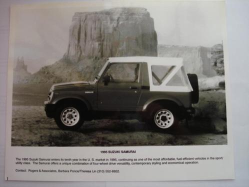 Photo de presse Suzuki Samurai SJ GSX-R/4 LOT de 7, Livres, Autos | Brochures & Magazines, Comme neuf, Autres marques, Envoi