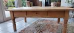 Robuuste, vol grenen salon-of tuintafel, Tuin en Terras, Ophalen, Gebruikt, Rechthoekig, Hout
