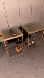 Set de 2 tables d'appoint en verre, Enlèvement, Comme neuf, Carré