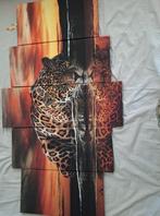 Canvas in 5- Luik met Jaguar zonsondergang, Ophalen