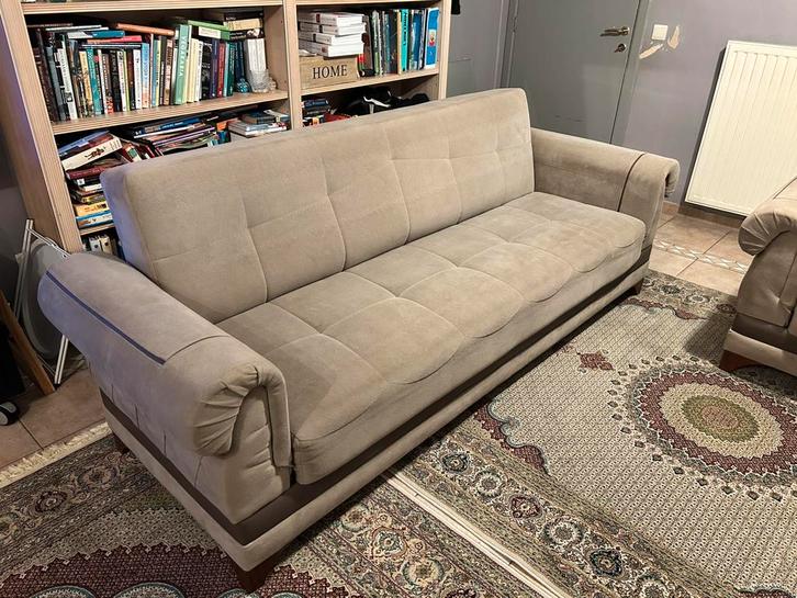 2 Zetel/slaapbank met opbergruimte, Huis en Inrichting, Zetels | Zetels, Zo goed als nieuw, Hoekbank, Ophalen