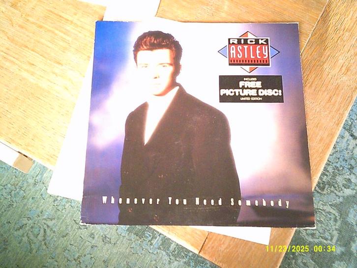 Rick Astley – Whenever You Need Somebody Vinyl Lp, Cd's en Dvd's, Vinyl | Pop, Zo goed als nieuw, 1980 tot 2000, 12 inch, Ophalen of Verzenden