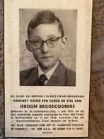 Jeroom BROODCOORENS 1942 St.-Huibrechts-Lille 1956 Trins, Ophalen of Verzenden, Bidprentje