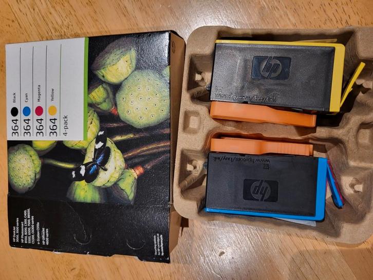 364 originele zwart/cyaan/magenta/gele inktcartridges, 4-pac, Informatique & Logiciels, Fournitures d'imprimante, Comme neuf, Cartridge