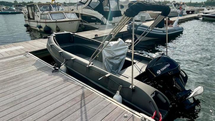 Whaly 455 Tohatsu 60hp, Watersport en Boten, Sloepen, Zo goed als nieuw, 50 tot 70 pk, 3 tot 6 meter, Buitenboordmotor, Benzine