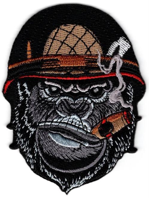 Gorilla stoffen opstrijk patch embleem #3, Motoren, Accessoires | Stickers, Verzenden